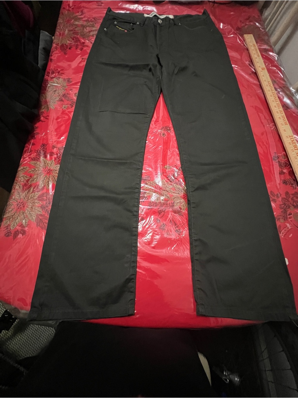 Diesel Mens Size 36 Black Pants Made In Italy 100% Cotton #93243